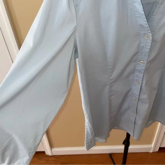 Express Blue Button Down Shirt - Picture 5 of 6